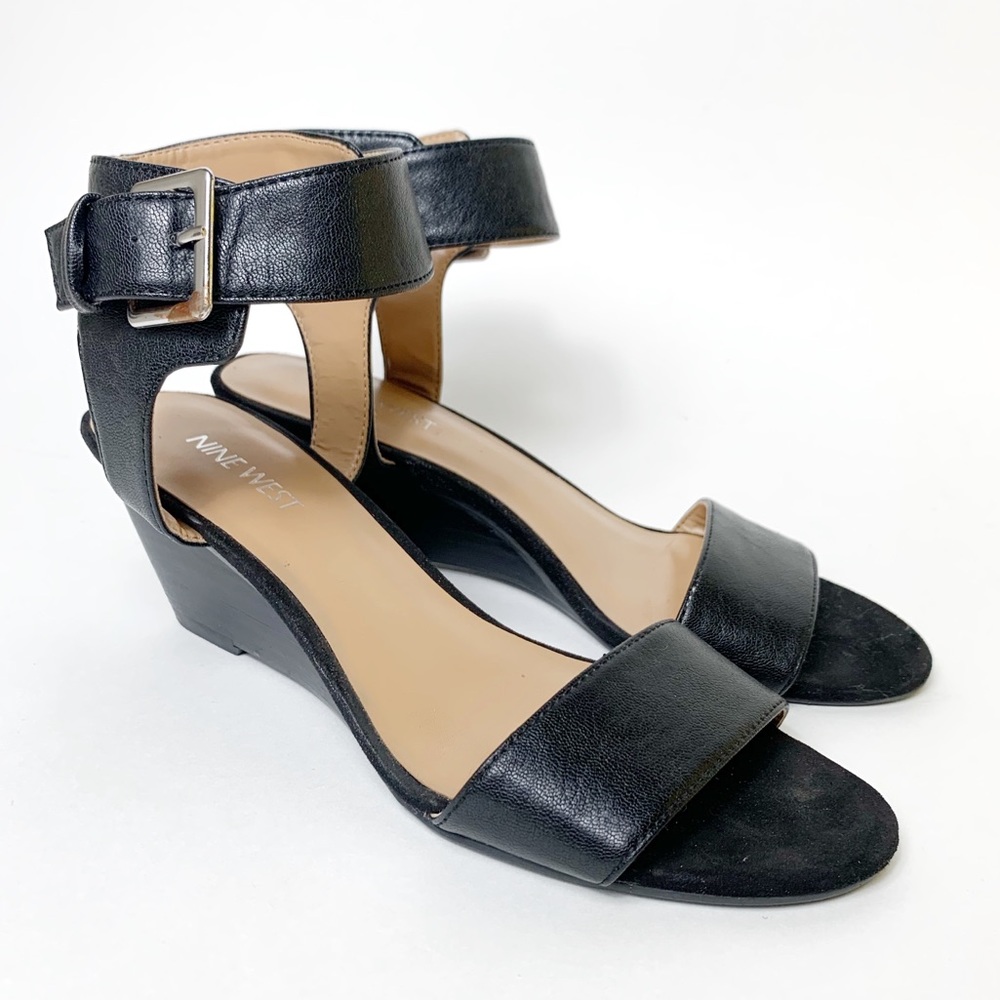 Nine West Pepperman Strappy Wedge Sandals - 6.5